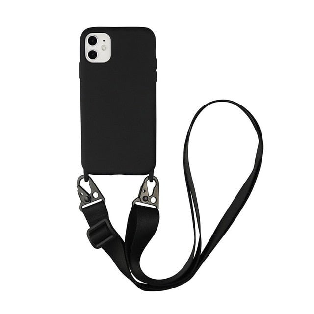 Silicone Lanyard Phone Case For iPhone