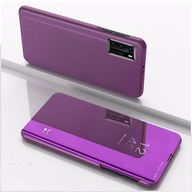 Smart Mirror Flip Phone Case For Huawei Honor