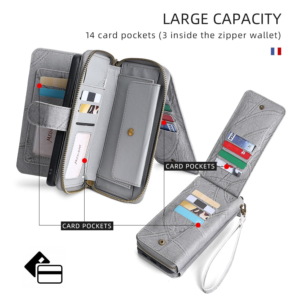 Wallet PU Leather Phone Case For Samsung