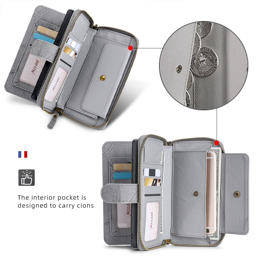 Wallet PU Leather Phone Case For Samsung