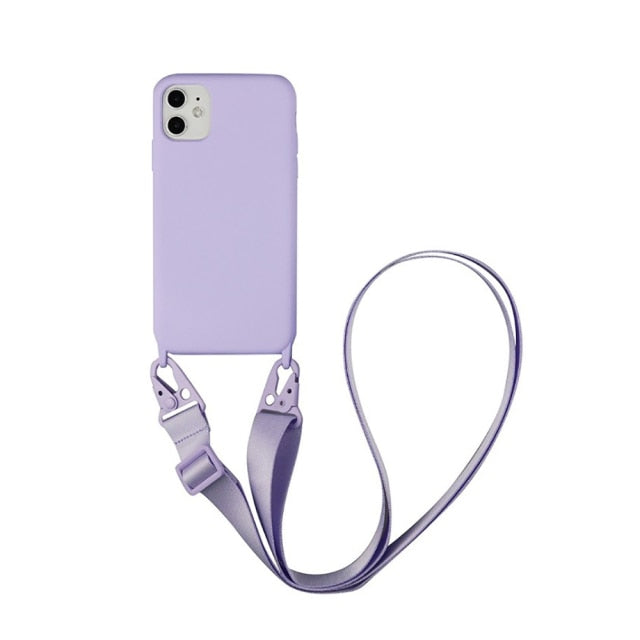Silicone Lanyard Phone Case For iPhone
