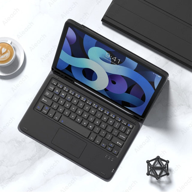 Touchpad Mouse Keyboard Case For iPad