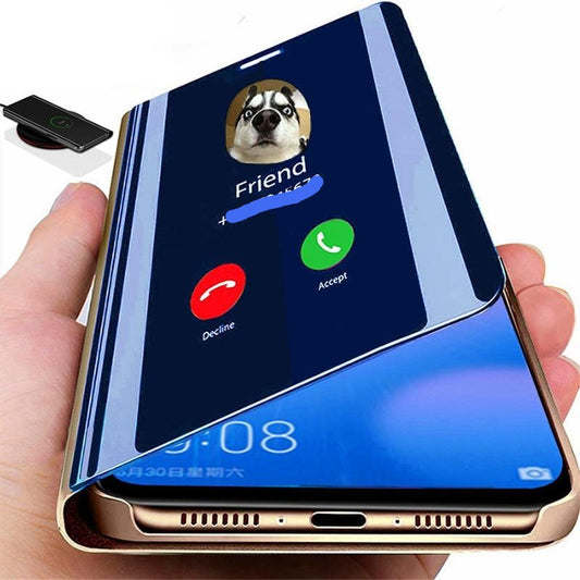 Smart Mirror Flip Phone Case For Huawei Honor